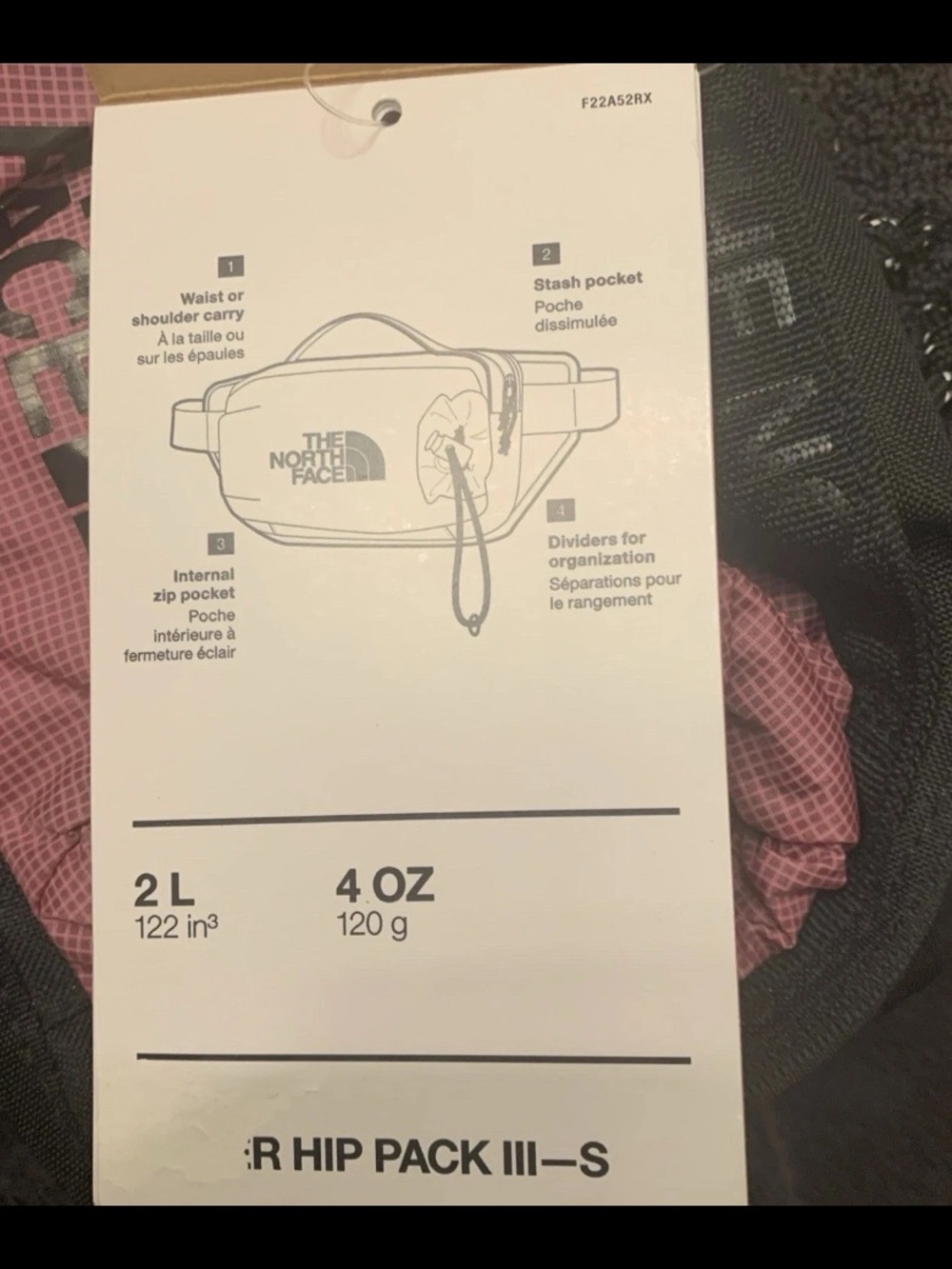 🎄🧑🎄 The North Face Bozer Hip Pack Red Violet Black Hiking Running Gym Beach NWT - Picture 10 of 12